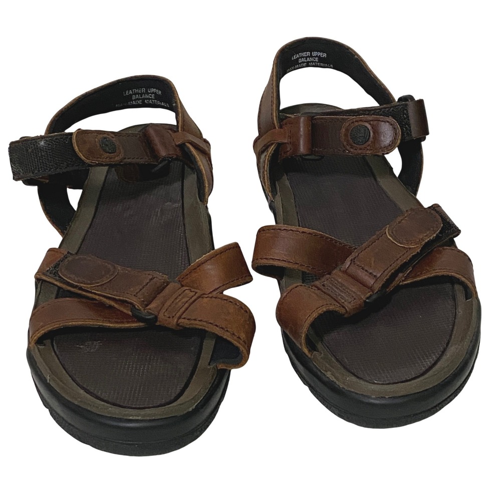 Vtg 90s Timberland Brown Leather Strappy Sandals Women 9 Outdoor Hiking Gorpcore